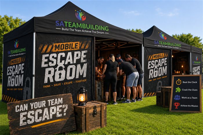 Team Solving Puzzles in Mobile Escape Room
